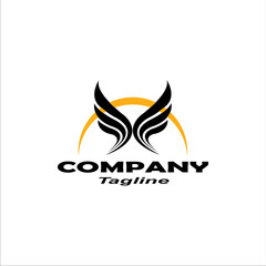 simple bird wing design logo