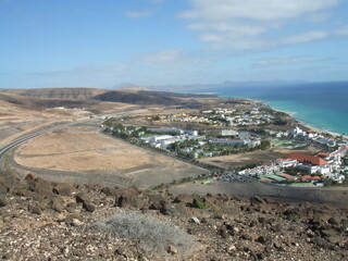 Fototapeta na wymiar View from the top of Monte Aguda, Fuerteventura, Canary Islands, Spain.