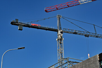 AUCKLAND, NEW ZEALAND - Apr 04, 2019: Construction site of Westfield Newmarket shopping centre with...