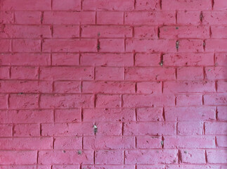 Old style pink brick wall
