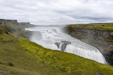 Fototapeta na wymiar Gullfoss waterfall, Golden Circle, Ring Road, Iceland