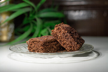 chocolate cake on a plate