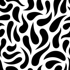 Abstract seamless vector pattern of drops. Floating drips.