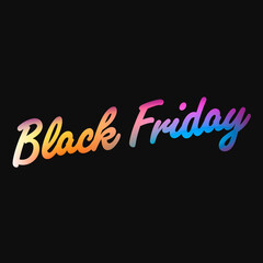 Colorfull text "Black Friday".