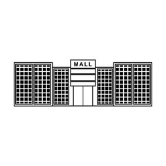 shopping mall center icon vector symbol