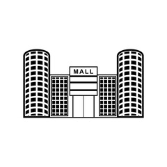 shopping mall center icon vector symbol