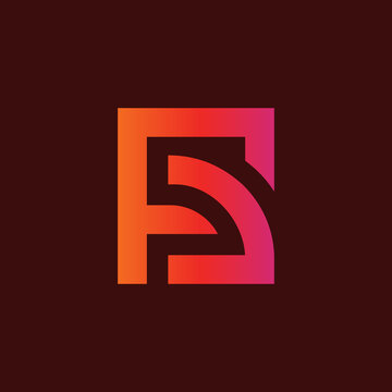 Letter FD logo design template vector illustration,  geometric logotype