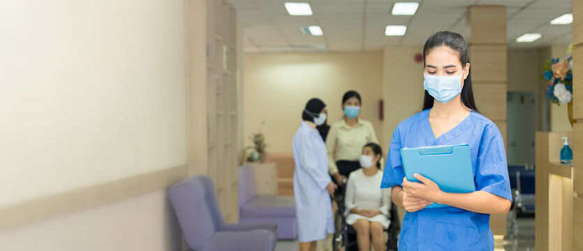 Female Medical Personnel In The Hospital.