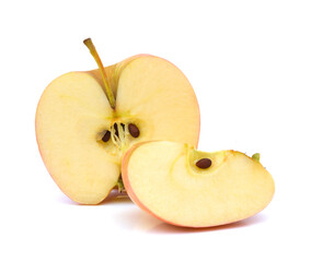 Fresh red apples isolated on white background 