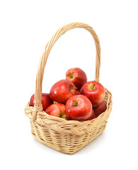 Fresh red apples isolated on white background 
