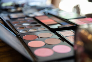 Palette de couleur d'ombre à paupières en gros plan