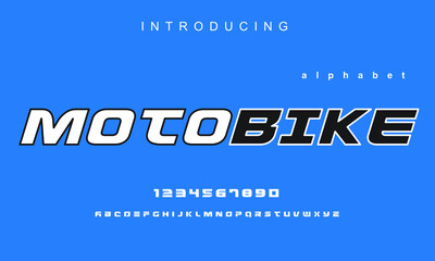 Motobike font. Elegant alphabet letters font set. Classic Gold Lettering Typography Fonts regular uppercase and number. vector illustration