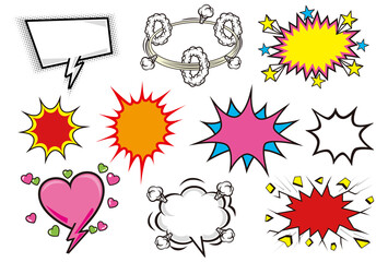 コミック風の擬音語や感嘆符を表現した文字素材wall Mural Takao