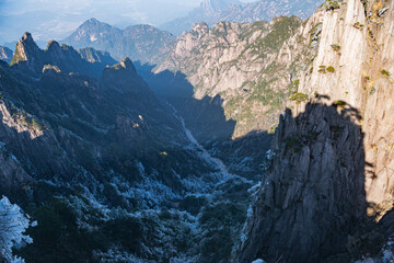 Rime landscape of Shixin Peak, Beihai Scenic Area, Huangshan Scenic Area, Anhui, China