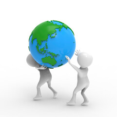 地球を背負う人