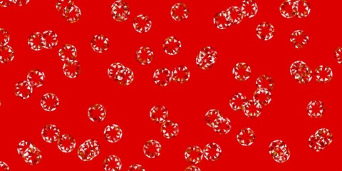 Light green, yellow vector background with spots.