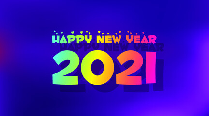 Happy new year 2021 background vector illustration