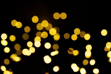 The golden side's or boke on a black background. Merry Christmas and happy New Year. Christmas background.