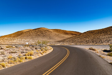 USA, CA, Death Valley National Park, October the 31 2020, scenic  view. Dante Peak.
