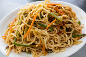 red spicy cold noodles