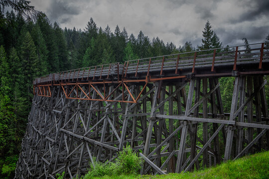 The Historic Kinsol Trestle, Cowichan Valley Trail in the Cowichan Region, Vancouver Island, British Colombia, Canada.