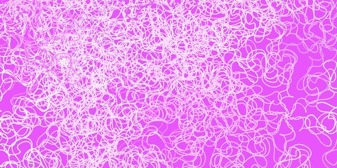 Light pink, green vector background with bent lines.