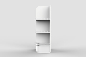 Display stand, retail display stand for product , display stands isolated on white background. 3d illustration