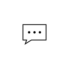 Message sign. Three dots in a dialog box illustrator