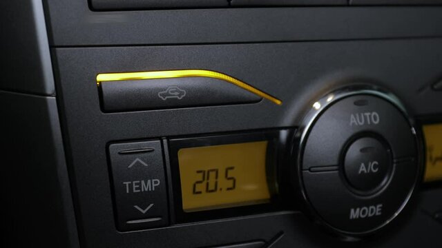 Turning on internal recirculation on a car AC system