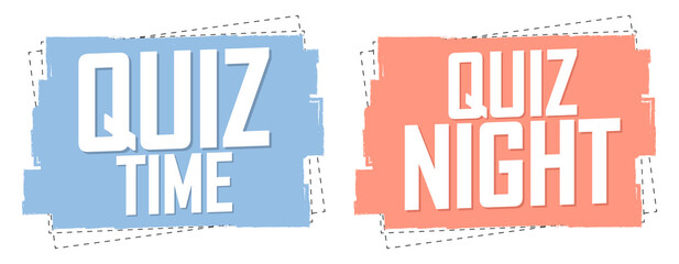 Quiz banners design template, vector illustration