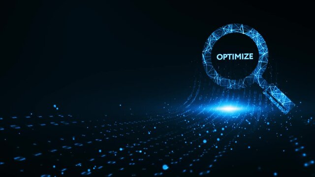 Business, Technology, Internet and network concept. Virtual button labeled: Optimize