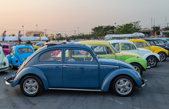 Vintage Classic Car Volkswagen Beetle In Bangkok VW Owner Club Meeting 2020