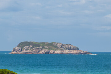 Ilha vista da Praia do Santinho,  Florianópolis, praia tropical, Santa Catarina, Brasil, florianopolis, 