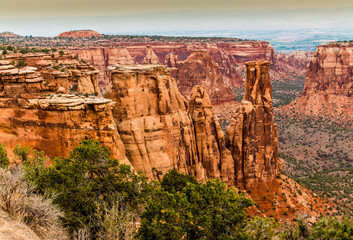 Indepenendence Monument in Monument Canyon, Colorado National Monument, Colorado, USA