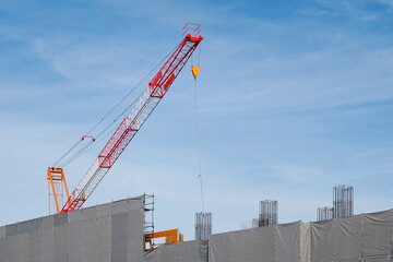 工事現場のクレーン