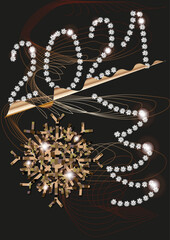 Bright abstract image for congratulations on Christmas and New Year