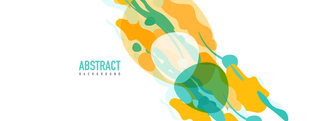 Trendy liquid style shapes abstract design, dynamic vector background for placards, brochures, posters, web landing pages, covers or banners