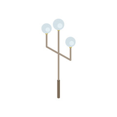 streetlamp park Isometric style icon