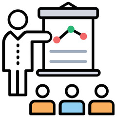 
A globe and group of people presenting concept of global business

