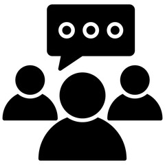 

A male avatar with message bubble symbol of customer testimonial
