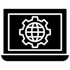 
A screen with cogwheels, website optimization
