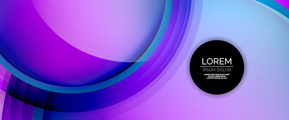 Circles and bubbles abstract background. Fluid liquid round shapes for web banner, app or poster