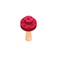 fungus plant park Isometric style icon