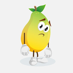 Mango Logo mascot sad pose