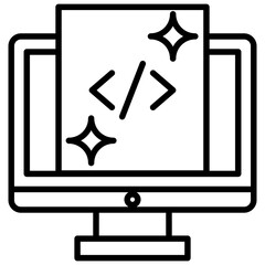 
A html source code on laptop screen presenting web development concept 
