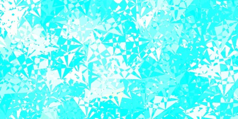 Light blue, green vector background with polygonal forms.