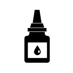 eye or ear drops bottle. Flat design style
