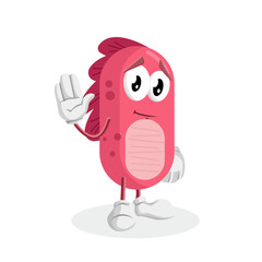 Monster Logo mascot goodbye pose