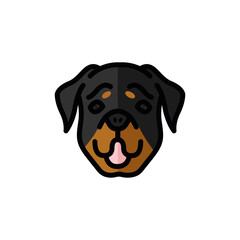 rottweiler dog pet mascot breed head character