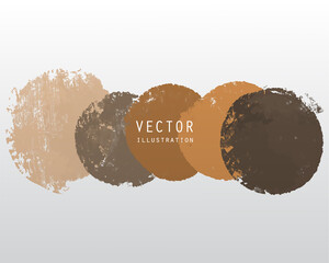 illustration grunge style paint coloured blank round banner
